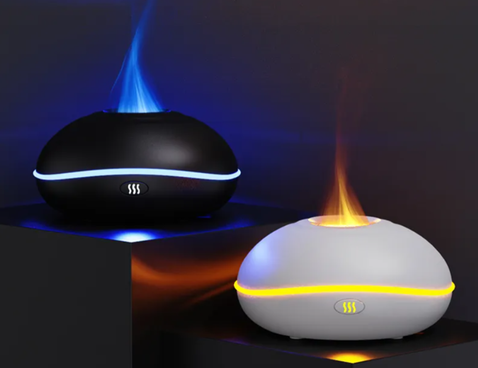 Breathe Flame Room Diffuser - Ultrasonic Luxury Aroma Diffuser with 7 Color Gradients